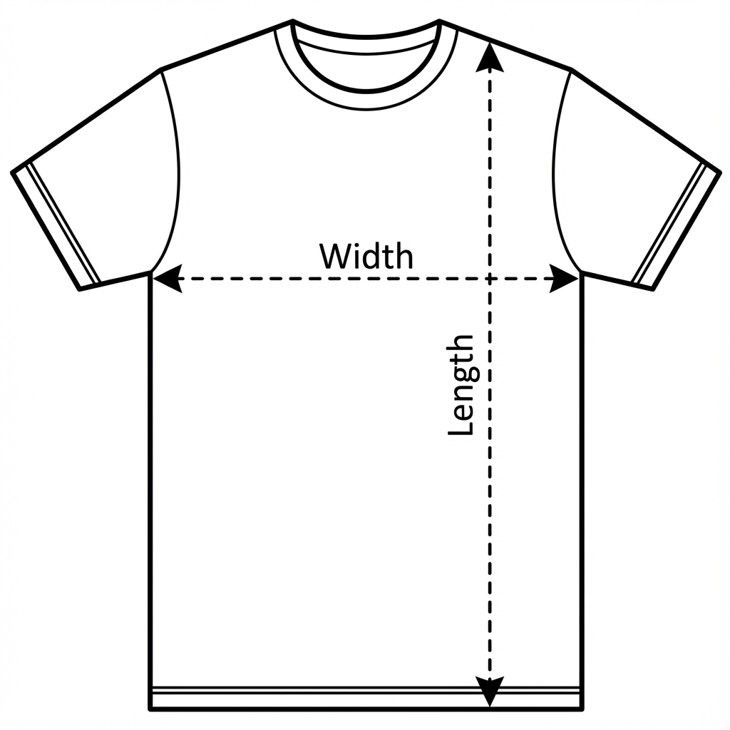 T-Shirt Size Chart Diagram